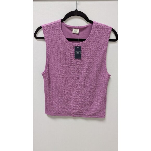 Abercrombie & Fitch Purple Sleeveless Ruched Blouse - Picture 1 of 2